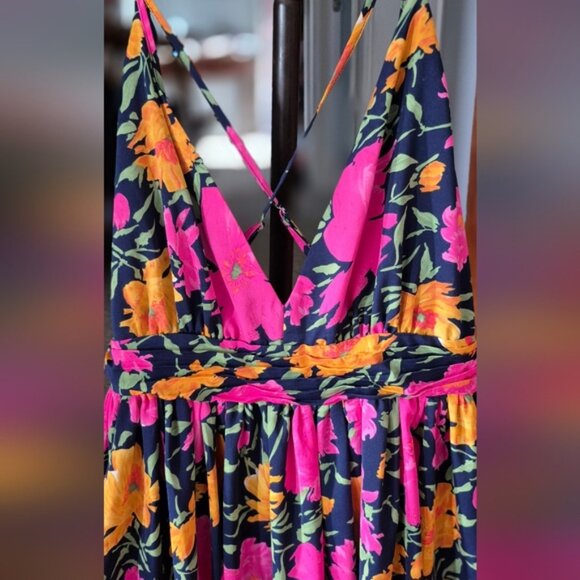 LULUS  Vivacious Love Foral Sleeveless Strappy Maxi Dress - Picture 5 of 8